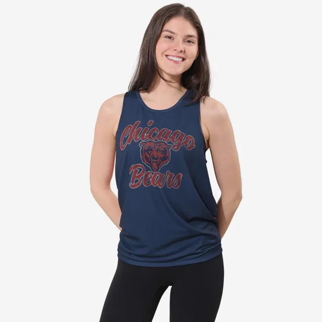 Chicago Bears Haut sans manches brise-cravate en strass