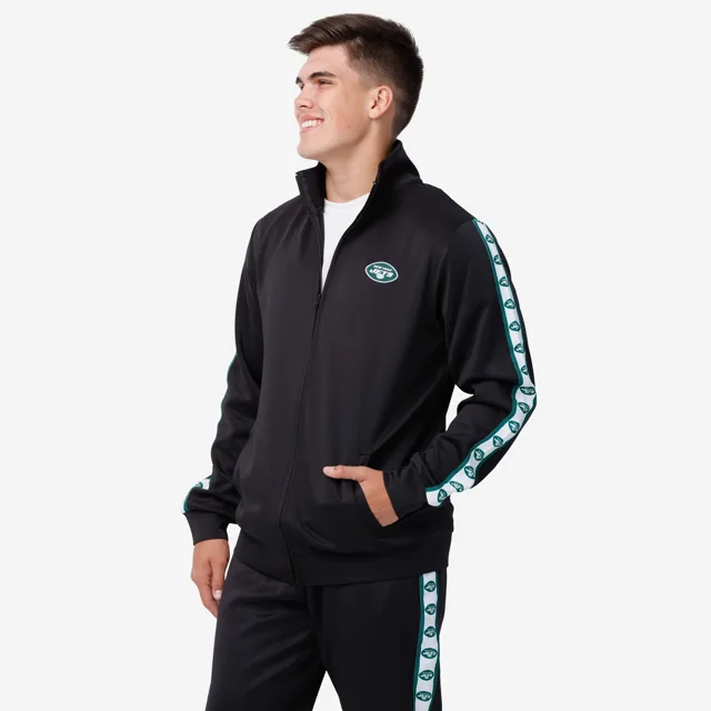 New York Jets Veste de survêtement à logo rayé