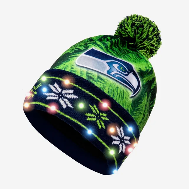 Bonnet lumineux Seattle Seahawks avec grand logo
