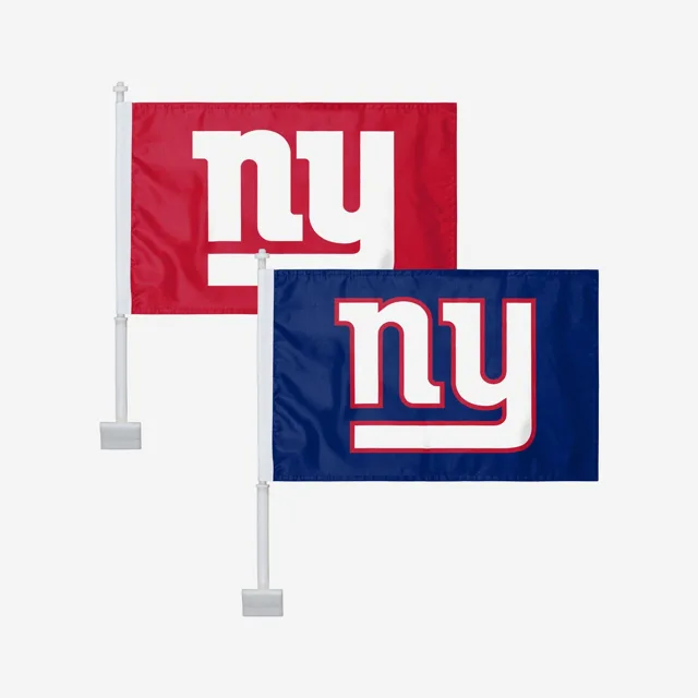 New York Giants Lot de 2 drapeaux de voiture solides