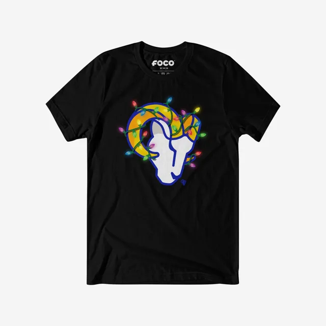 Los Angeles Rams T-shirt avec logo principal Holiday Lights