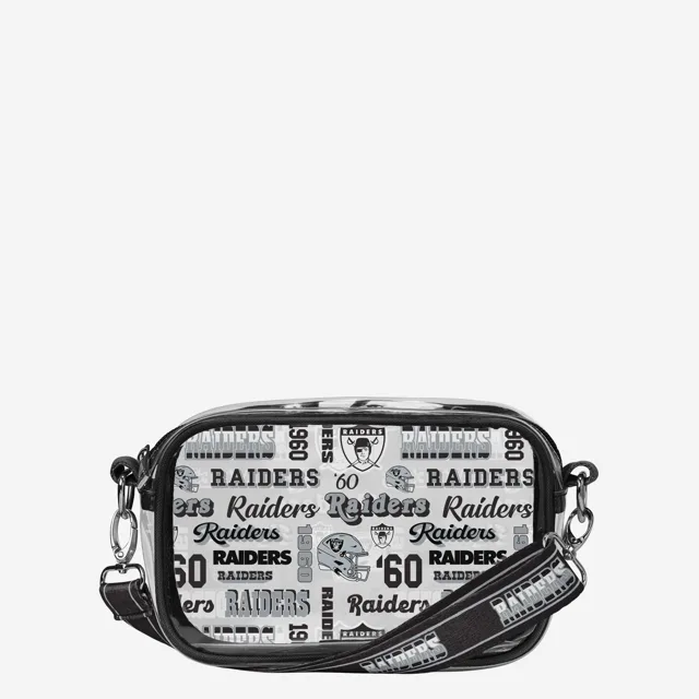 Las Vegas Raiders Répéter Sac à bandoulière transparent à imprimé rétro