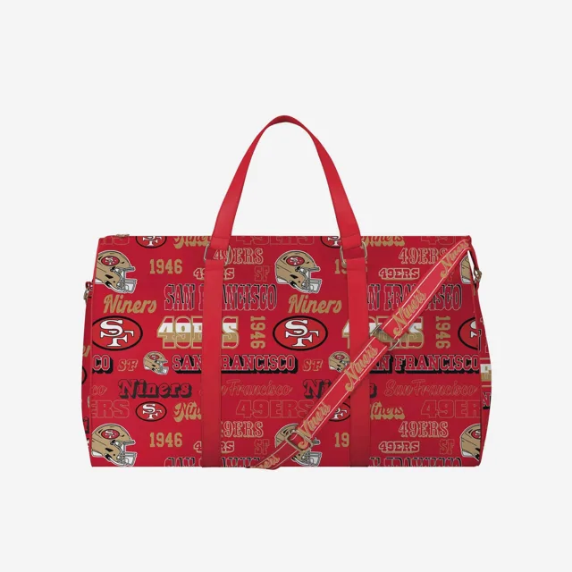 San Francisco 49ers Répétez le sac de sport de week-end en nylon à imprimé rétro