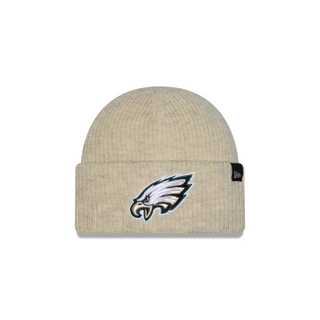 Philadelphia Eagles Bonnet en laine gris chiné à revers court