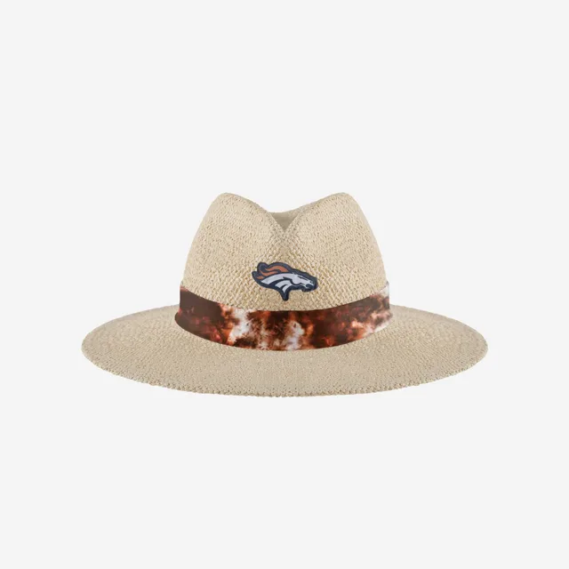 Denver Broncos Chapeau de Paille avec Ruban Tie-Dye pour Femme