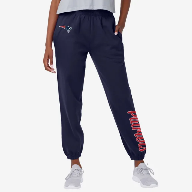 New England Patriots Pantalon de survêtement couleur équipe avec mot-symbole pour femmes