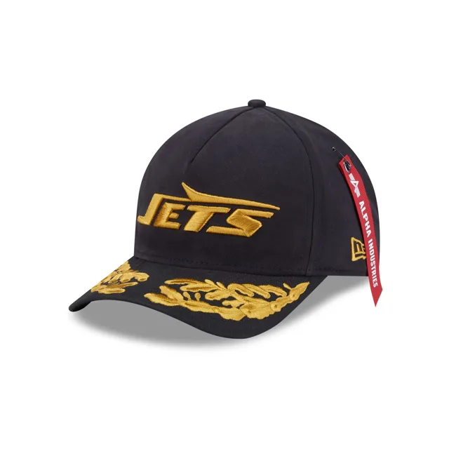 Alpha Industries x New York Jets Casquette Snapback noire 9FORTY M-Crown A-Frame