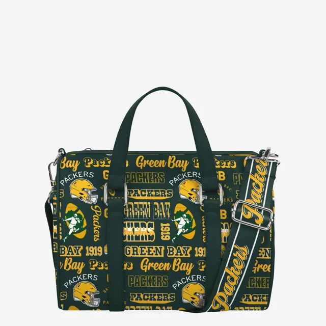 Green Bay Packers Répéter Sac tonneau moyen en nylon à imprimé rétro