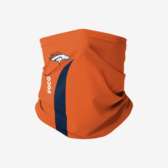Écharpe de guêtre de ligne de touche Denver Broncos sur le terrain