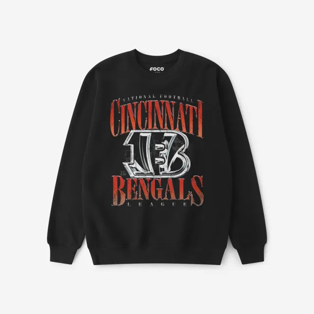 Cincinnati Bengals Sweat-shirt à col rond chromé Stack