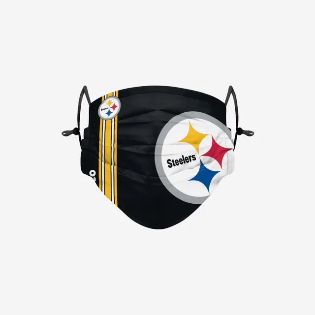 Couvre-visage avec logo Pittsburgh Steelers sur le terrain