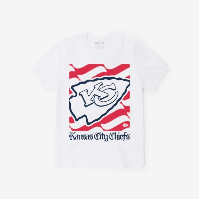 Kansas City Chiefs T-shirt avec le mot-symbole du patrimoine américain
