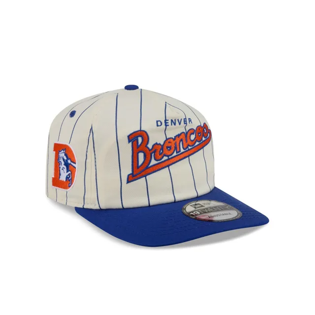 Denver Broncos Casquette Snapback 19TWENTY à fines rayures blanches chromées