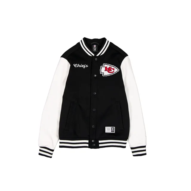 Kansas City Chiefs Veste universitaire noire et blanche