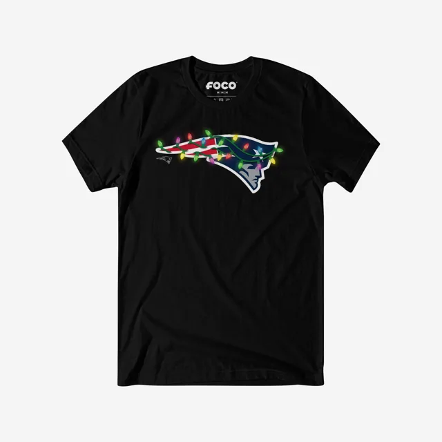 New England Patriots T-shirt avec logo principal Holiday Lights