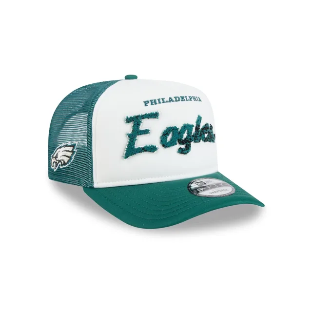 Philadelphia Eagles Fade Script 9FIFTY Casquette de camionneur A-Frame