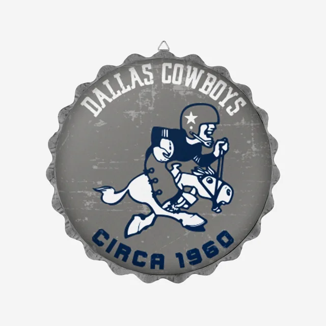 Dallas Cowboys Panneau mural rétro avec bouchon de bouteille