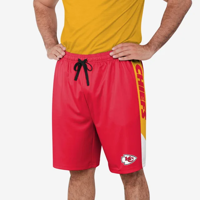 Short d'entraînement à rayures latérales Kansas City Chiefs