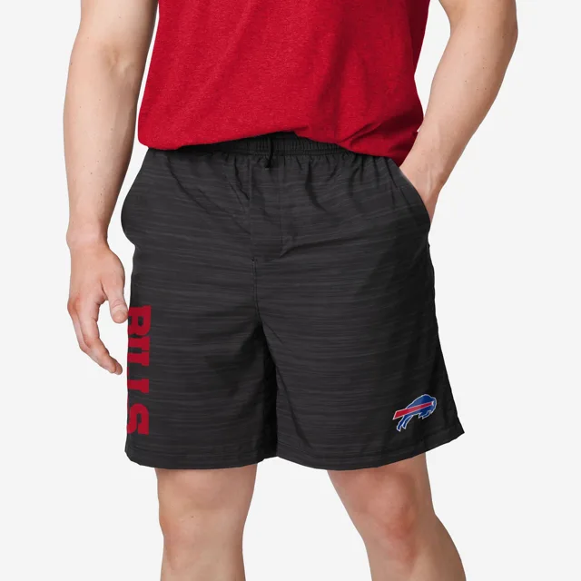 Buffalo Bills Short doublé tissé noir chiné