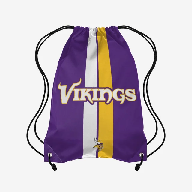 Minnesota Vikings Sac à dos avec cordon de serrage Team Stripe Wordmark