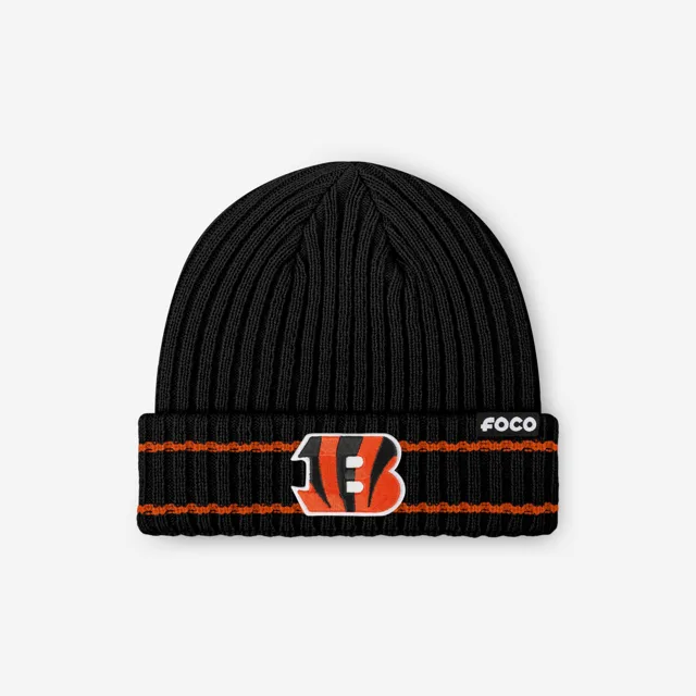 Bonnet côtelé avec logo principal Cincinnati Bengals
