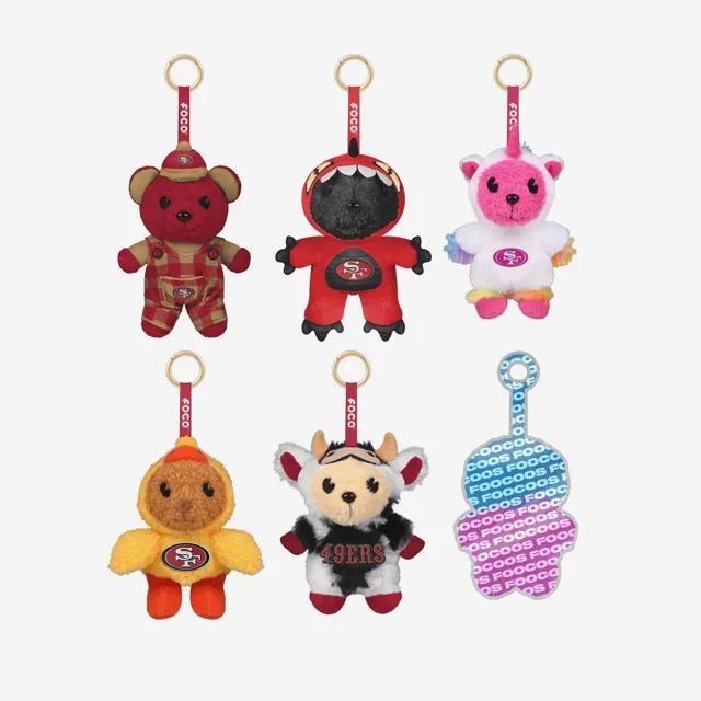 San Francisco 49ers FOOCOOS Peluche Sac Charm Porte-clés Blind Box Série 1