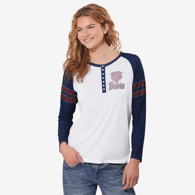 Chicago Bears Henley à manches longues avec strass