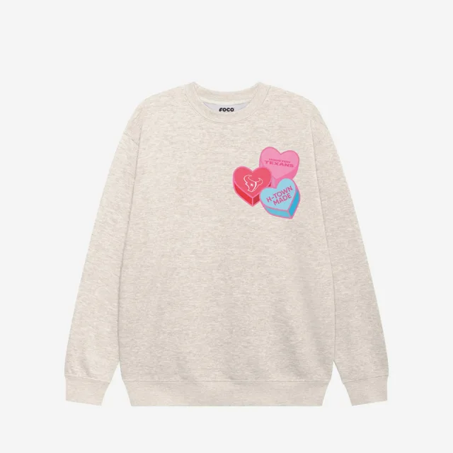 Houston Texans Sweat-shirt à col rond Candy Heart