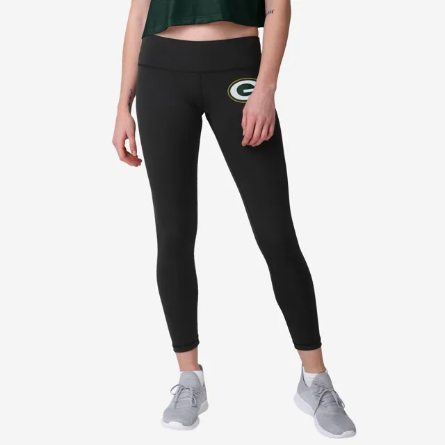 Green Bay Packers Legging noir avec logo mollet pour femme