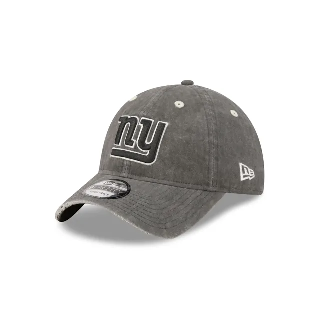 New York Giants Chapeau réglable en coton noir lavé 9TWENTY