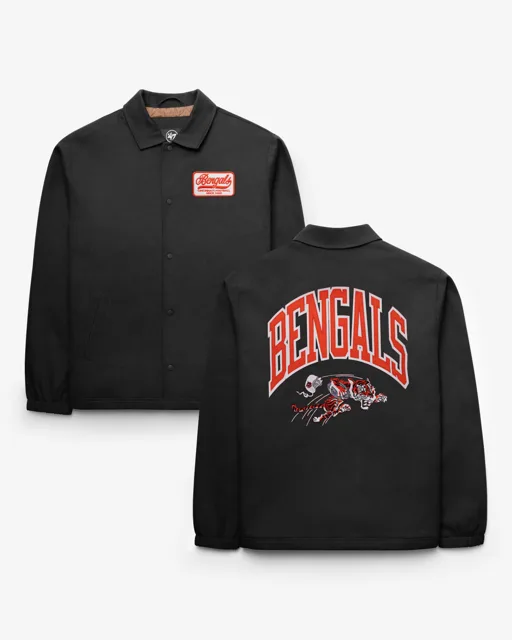 Cincinnati Bengals VESTE D'ENTRAÎNEUR RECHAUPÉ HISTORIQUE '47