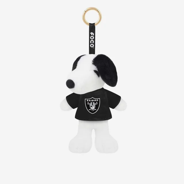Las Vegas Raiders Porte-clés en peluche Snoopy Peanuts avec breloque pour sac