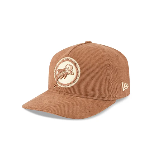 Miami Dolphins Chapeau réglable en velours côtelé marron nostalgique 19TWENTY