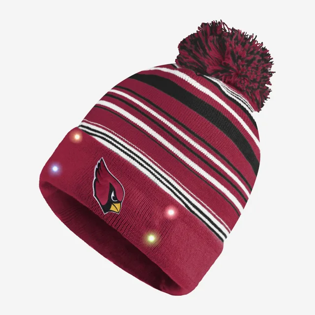 Bonnet lumineux à rayures horizontales Arizona Cardinals