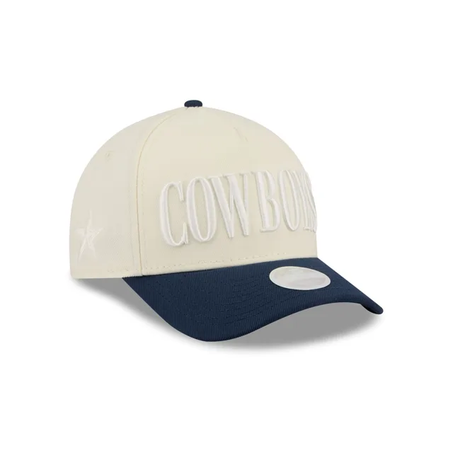 Dallas Cowboys Casquette Snapback 9FORTY M-Crown A-Frame bicolore chromée pour femmes