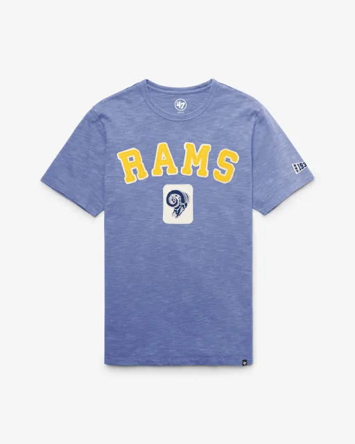 Los Angeles Rams HISTORIQUE SEYMOORE BIEN USÉ '47 HEAVY SLUB TEE