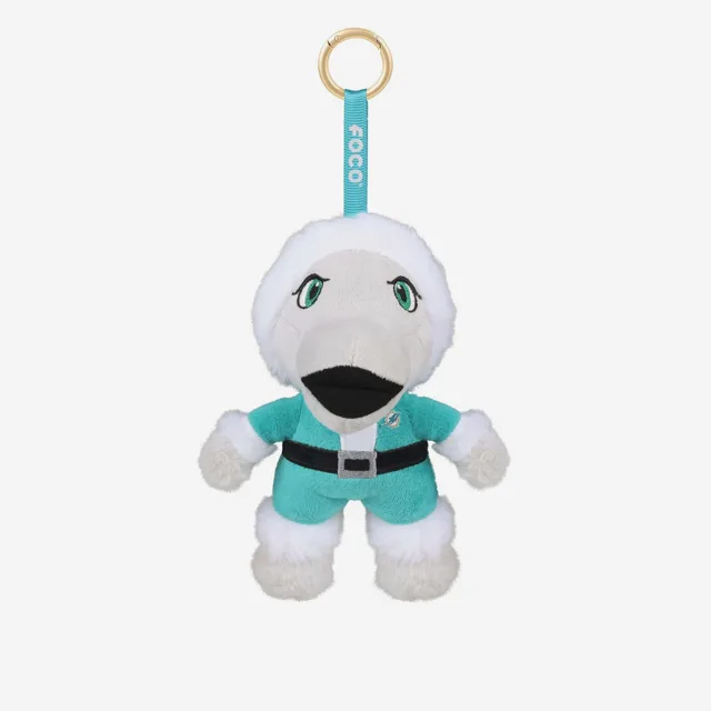 Miami Dolphins Porte-clés en peluche mascotte Père Noël avec breloque pour sac