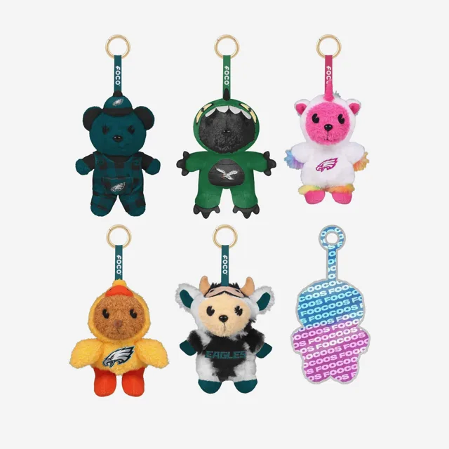 Philadelphia Eagles FOOCOOS Peluche Sac Charm Porte-clés Blind Box Série 1