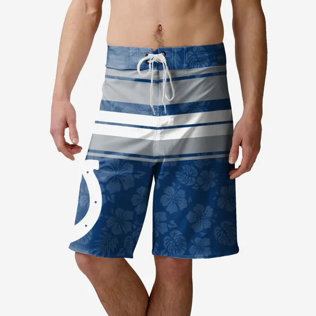 Indianapolis Colts Short de bain à rayures Hibiscus Boardwalk
