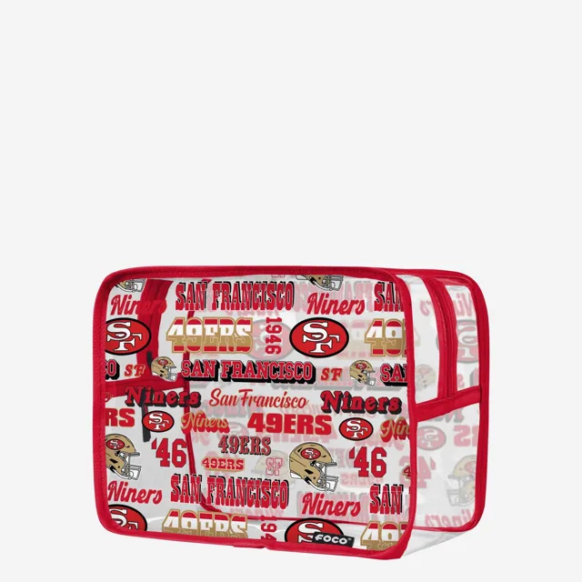 San Francisco 49ers Répéter Trousse à maquillage transparente à imprimé rétro