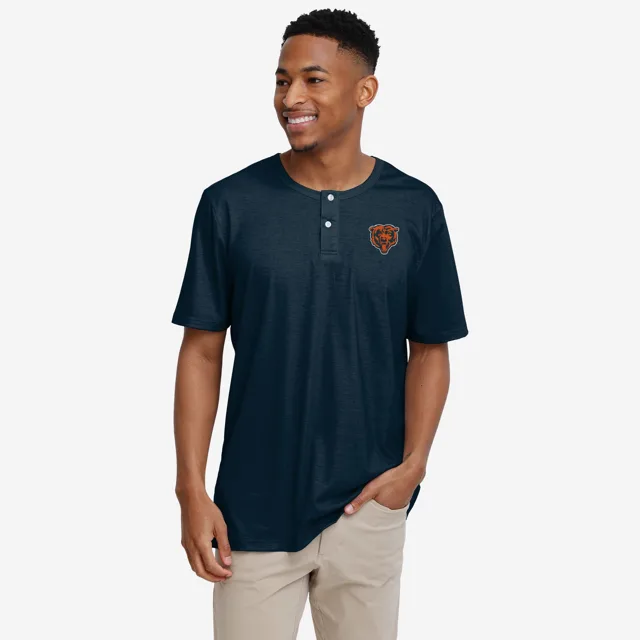 Chicago Bears Solid Team Logo Henley à manches courtes