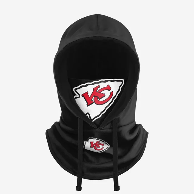 Kansas City Chiefs Guêtre à capuche noire avec cordon de serrage