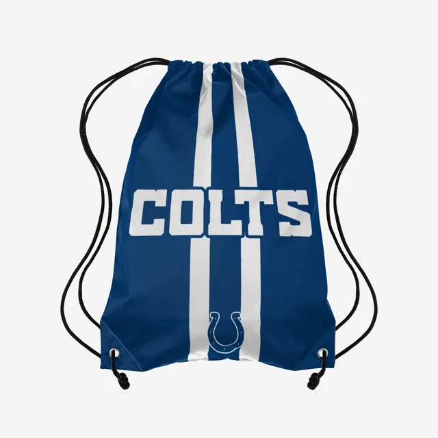 Indianapolis Colts Sac à dos avec cordon de serrage Team Stripe Wordmark