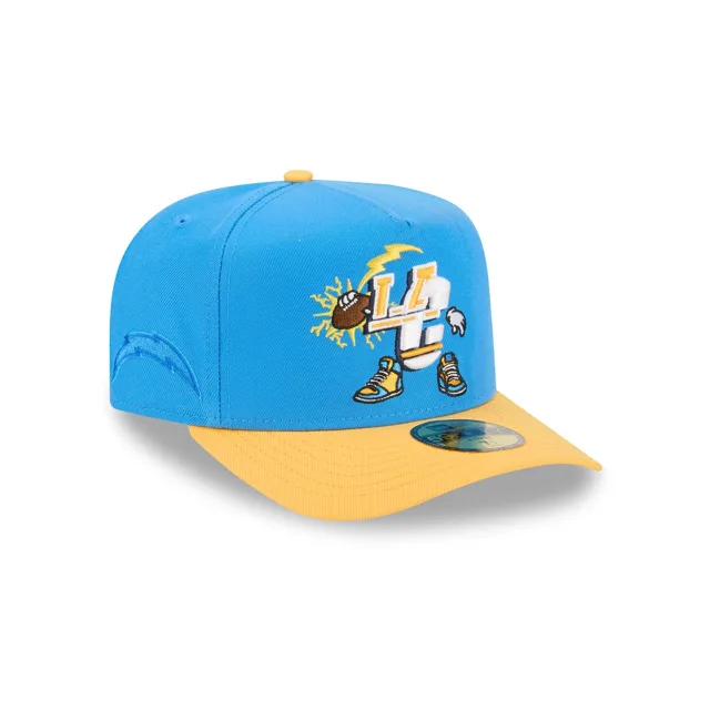 Los Angeles Chargers Dessin animé 59FIFTY A-Frame Chapeau ajusté