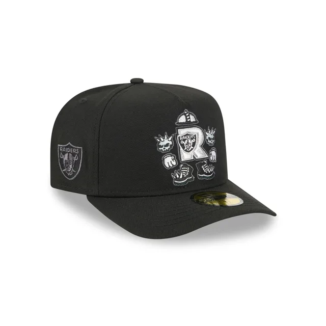 Las Vegas Raiders Dessin animé 59FIFTY A-Frame Chapeau ajusté