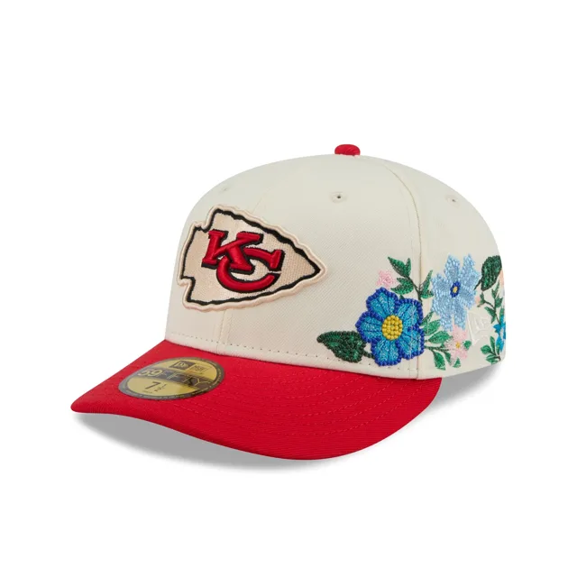 Kansas City Chiefs Chapeau ajusté 59FIFTY blanc à fleurs tonales