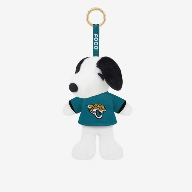 Jacksonville Jaguars Porte-clés en peluche Snoopy Peanuts avec breloque pour sac