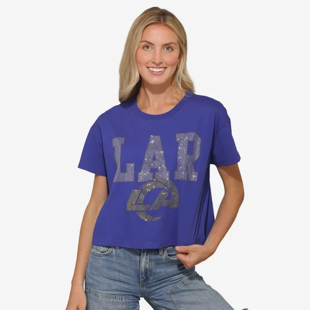 Los Angeles Rams Haut court avec logo strass pour femme