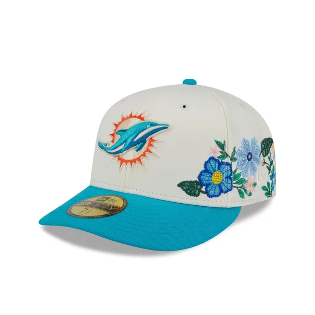 Miami Dolphins Chapeau ajusté 59FIFTY blanc à fleurs tonales