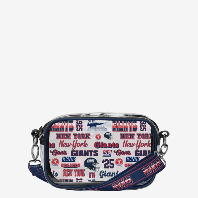New York Giants Répéter Sac à bandoulière transparent à imprimé rétro